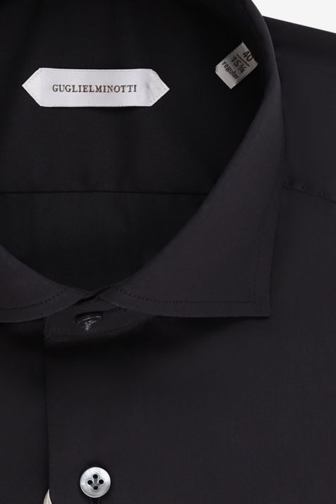 Chemise Homme Guglielminotti Regular Uni 70% coton 27% pa 3% élasthanne col Italien Manche longue
