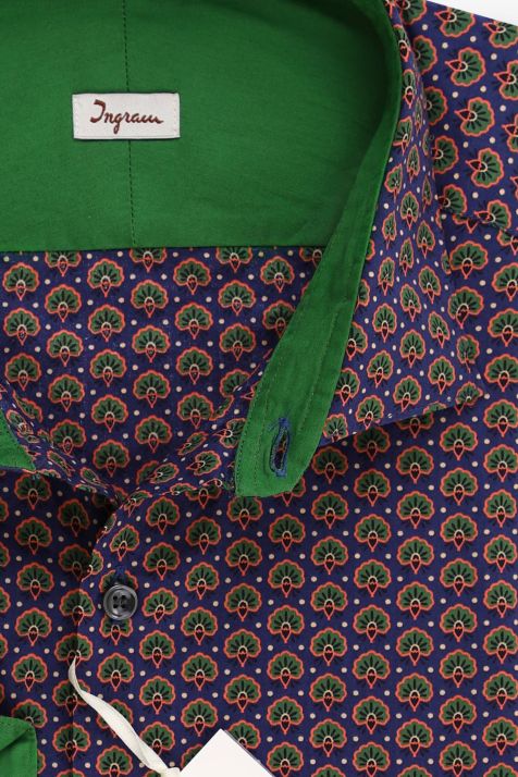 Men's Shirt Ingram Regular Patterned 100% cotton collar French Long sleeve