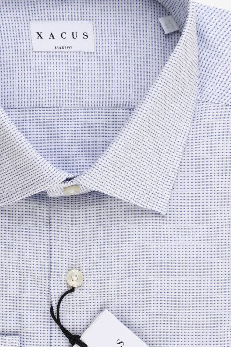 Men's Shirt Xacus Regular Semi-plain 100% cotton collar French Long sleeve