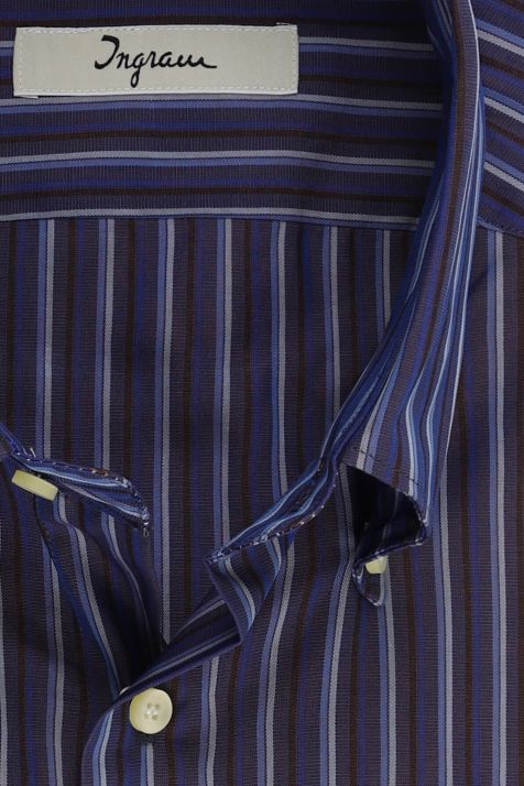 Hemd Herren Ingram Regular Streifen 100% Baumwolle kragen Button-Down Lange Ärmel