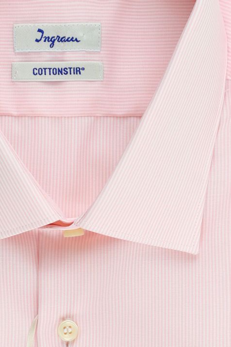 Men's Shirt Ingram Slim Not Iron Stripe 100% cotton collar French Long sleeve