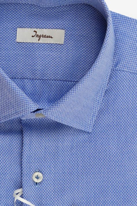 Camisa Hombre Ingram Regular Diseño  100% algodón cuello Francés Manga larga