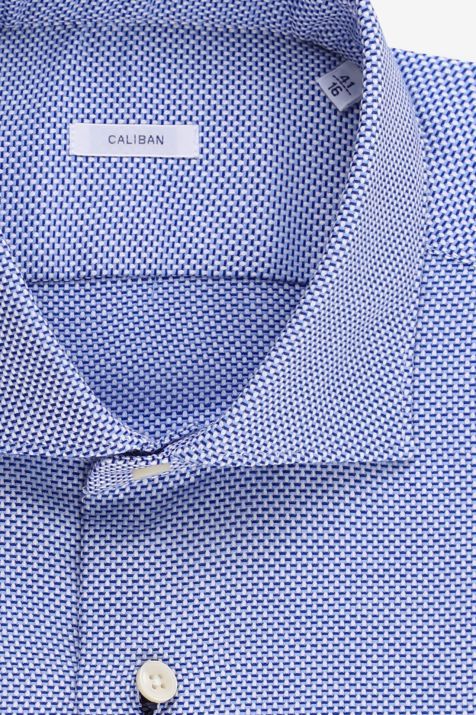 Men's Shirt Caliban Regular Semi-plain 100% cotton collar French Long sleeve