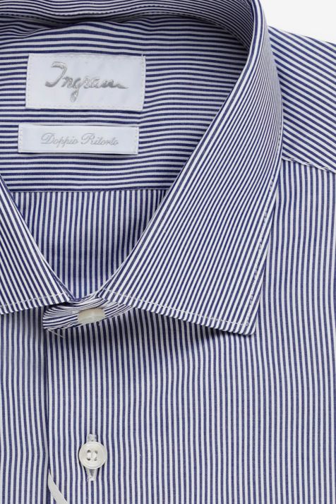 Hemd Herren Ingram Slim Streifen 100% Baumwolle kragen Französisch Lange Ärmel