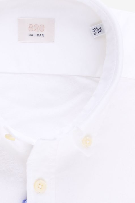 Men's Shirt Caliban Regular Plain 100% cotton collar Button down Long sleeve