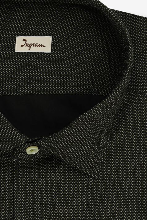 Hemd Herren Ingram Regular Halb Unifarben 100% Baumwolle kragen Französisch Lange Ärmel