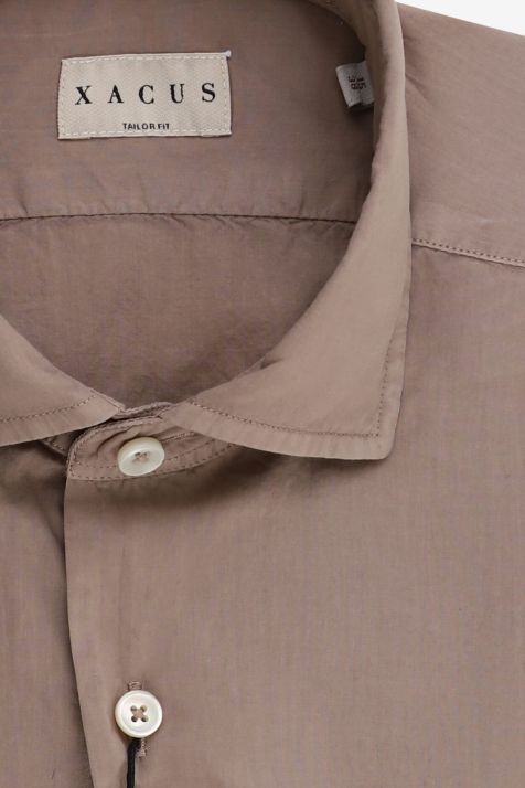Men's Shirt Xacus Regular Plain 100% cotton collar French Long sleeve