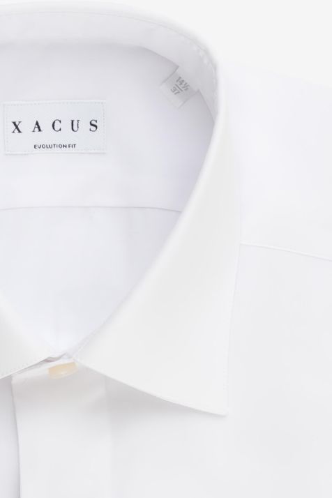 Camisa Hombre Xacus Classic Lisa 100% algodón cuello Francés Manga larga