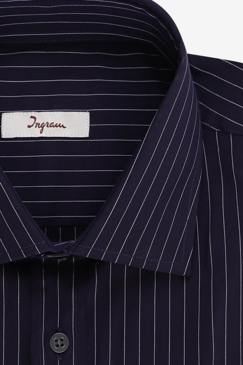 Chemise Homme Ingram Classic Rayures 75% coton 22% pa 3% ea col Italien Manche longue