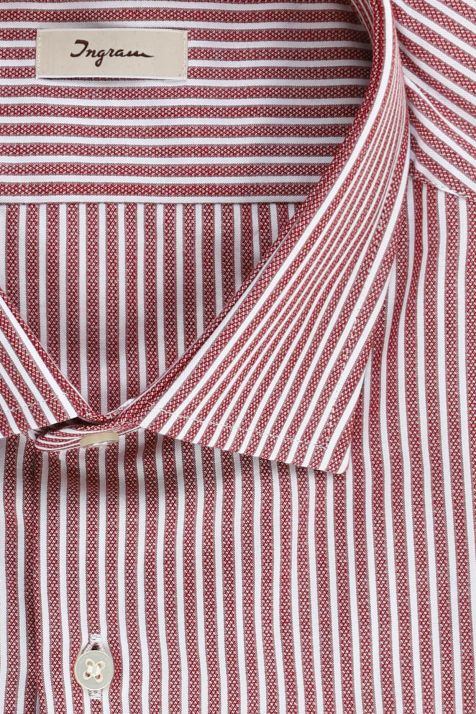 Men's Shirt Ingram Slim Stripe 100% cotton collar French Long sleeve