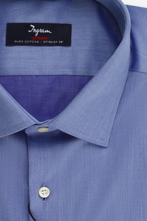 Men's Shirt Ingram Regular Not Iron Plain 100% cotton collar French Long sleeve
