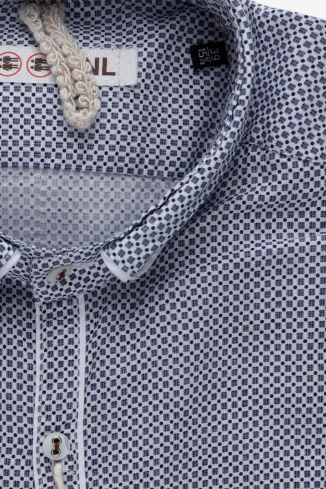 Camisa Hombre DNL Slim Diseño  100% algodón cuello Abotonado Manga larga