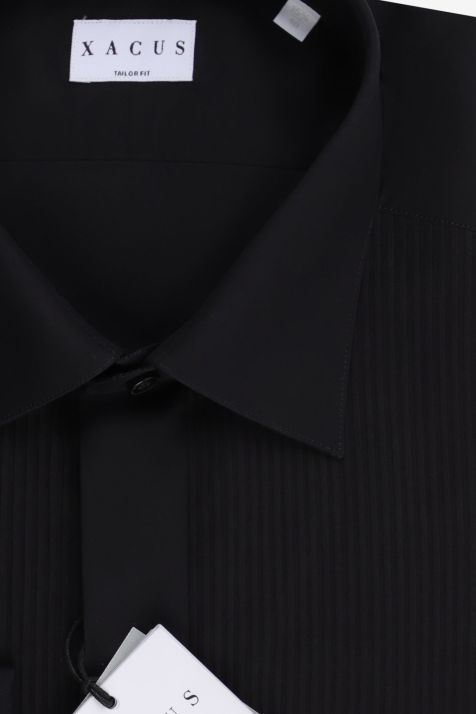 Camisa Hombre Xacus Regular Lisa 100% algodón cuello Francés Manga larga
