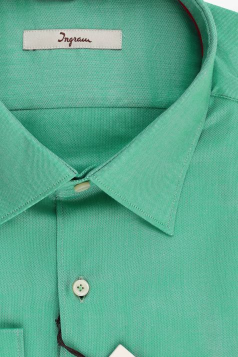 Chemise Homme Ingram Regular Uni 100% coton col Classique Manche longue