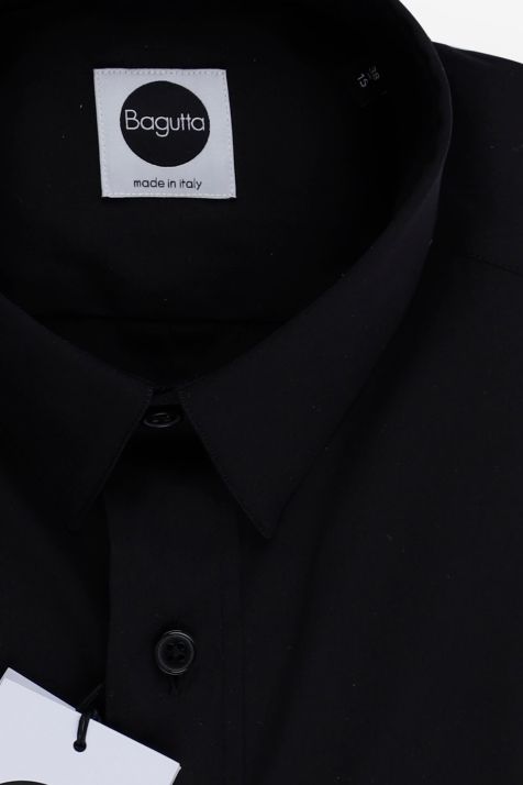 Camisa Hombre Bagutta Slim Lisa 100% algodón cuello Italiano Manga larga
