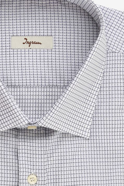 Chemise Homme Ingram Classic Partiellement  100% coton col Italien Manche longue