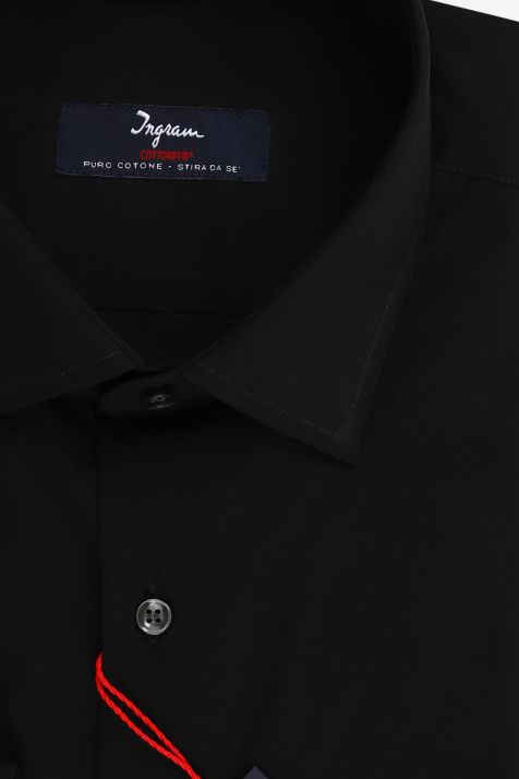 Men's Shirt Ingram Classic Not Iron Plain 100% cotton collar French Long sleeve