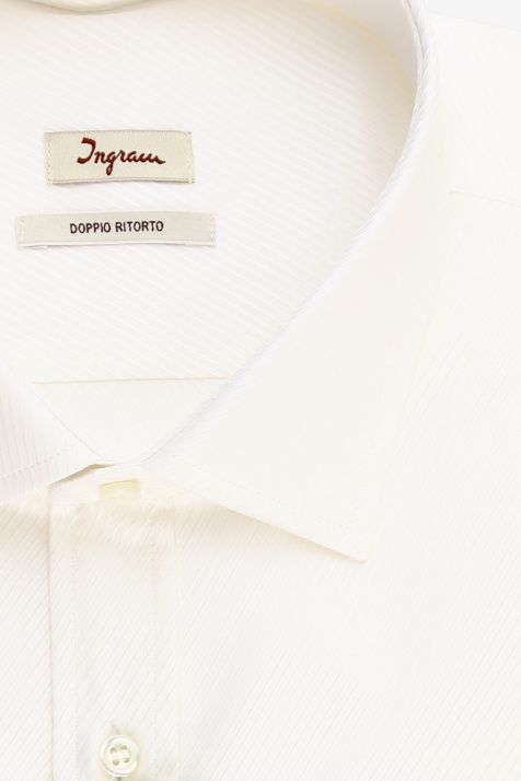 Camisa Hombre Ingram Classic Rayas 100% algodón cuello Francés Manga larga
