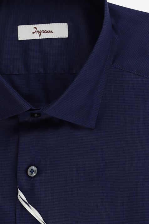 Camisa Hombre Ingram Regular Diseño  100% algodón cuello Francés Manga larga