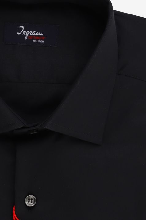 Men's Shirt Ingram Regular Not Iron Plain 100% cotton collar French Long sleeve