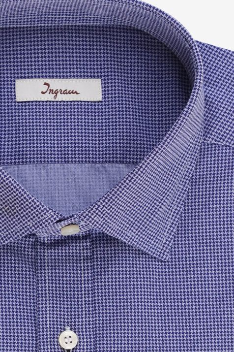 Chemise Homme Ingram Regular Partiellement  100% coton col Italien Manche longue