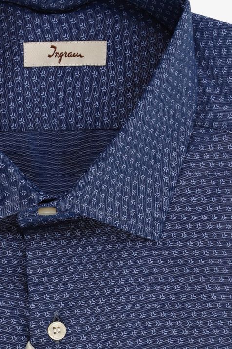 Men's Shirt Ingram Regular Semi-plain 100% cotton collar French Long sleeve