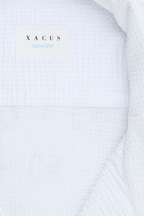 Men's Shirt Xacus Regular Semi-plain 86% poliammide 14% elastan  collar Hawaii Short sleeve