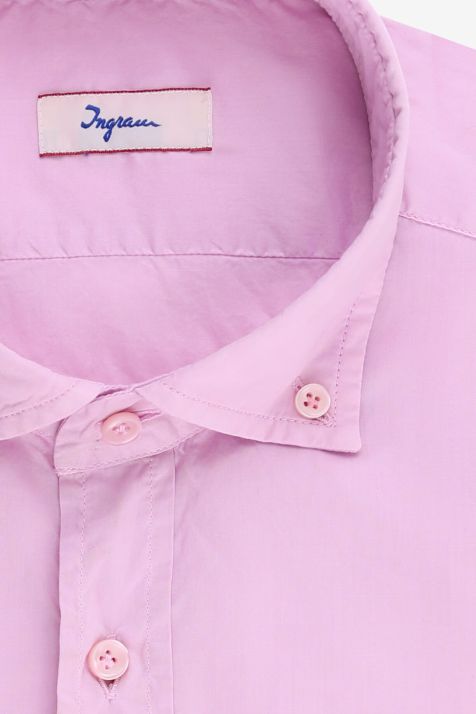 Camisa Hombre Ingram Slim Lisa 100% algodón cuello Abotonado Manga larga
