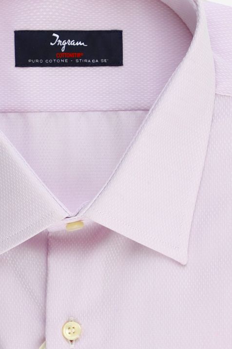 Chemise Homme Ingram Slim Sans Repassage Partiellement  100% coton col Classique Manche longue