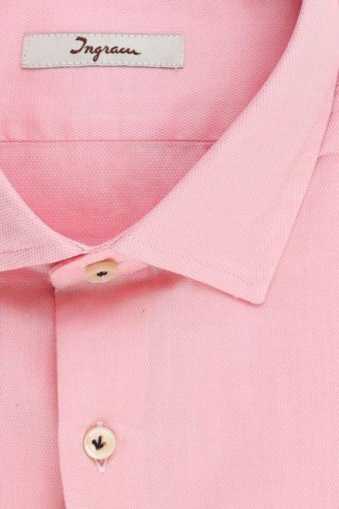 Men's Shirt Ingram Slim Plain 100% cotton collar French Long sleeve