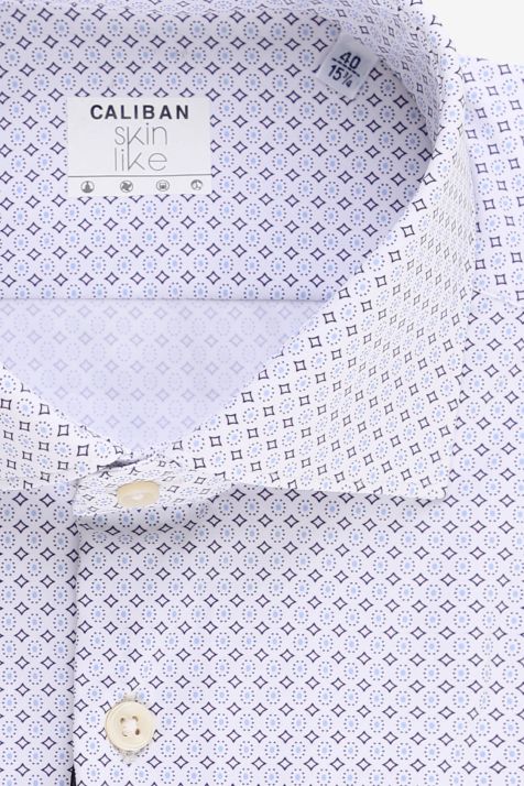 Camisa Hombre Caliban Regular Diseño  73% pa 27% ea cuello Francés Manga larga