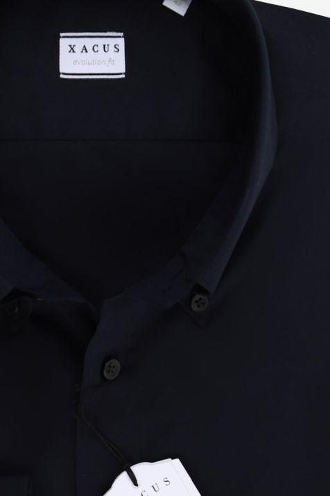 Men's Shirt Xacus Classic Plain 96% cotton 4% elastan collar Button down Long sleeve