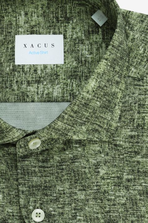 Men's Shirt Xacus Regular Plain  87% polyamide 13% elastane collar French Long sleeve