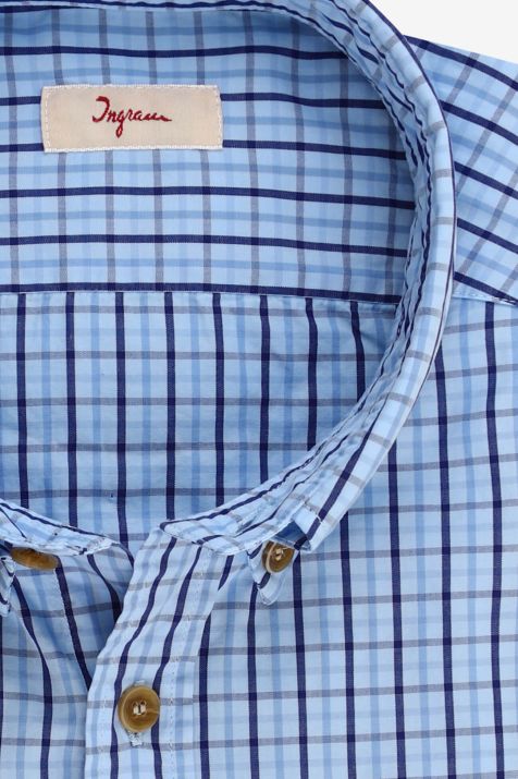 Hemd Herren Ingram Regular Karo 100% Baumwolle kragen Button-Down Lange Ärmel