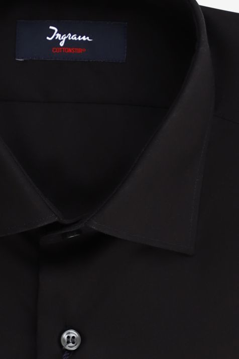 Men's Shirt Ingram Slim Not Iron Plain 100% cotton collar French Long sleeve