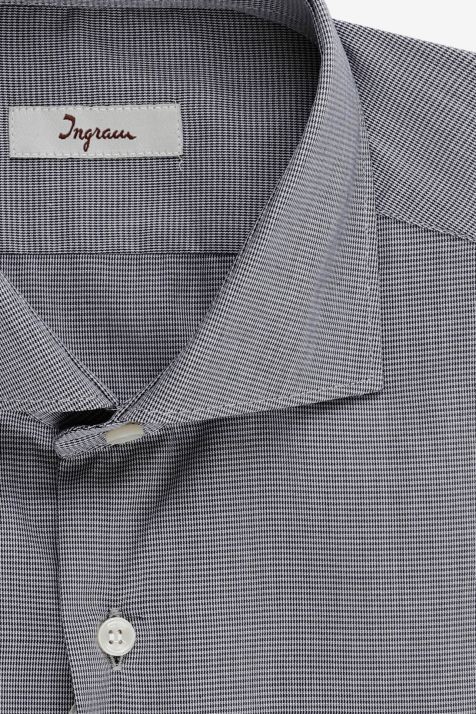 Chemise Homme Ingram Slim Partiellement  100% coton col Italien Manche longue