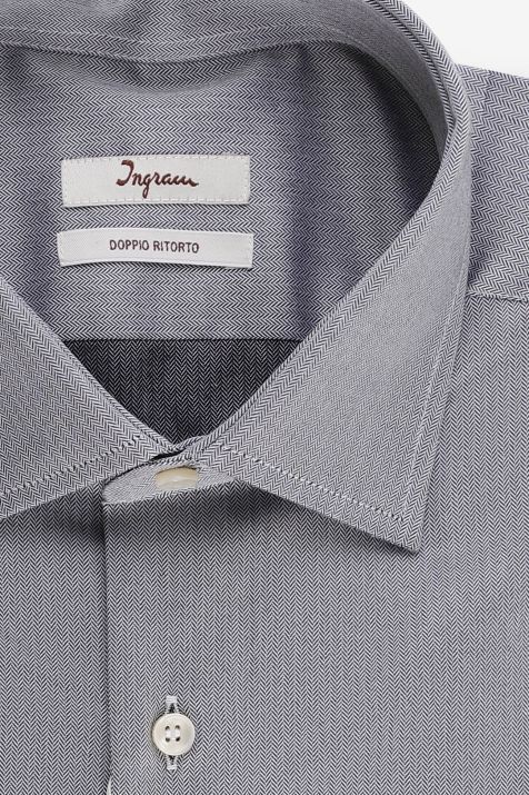 Camisa Hombre Ingram Regular Diseño  100% algodón cuello Francés Manga larga