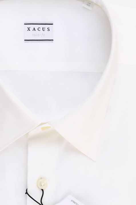 Camisa Hombre Xacus Regular Lisa 100% algodón cuello Italiano Manga larga