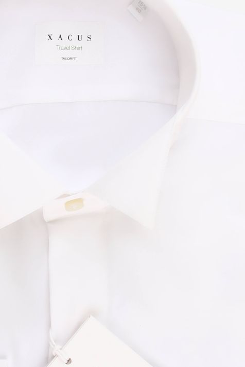 Men's Shirt Xacus Regular Not Iron Plain 100% cotton collar Wing  Long sleeve