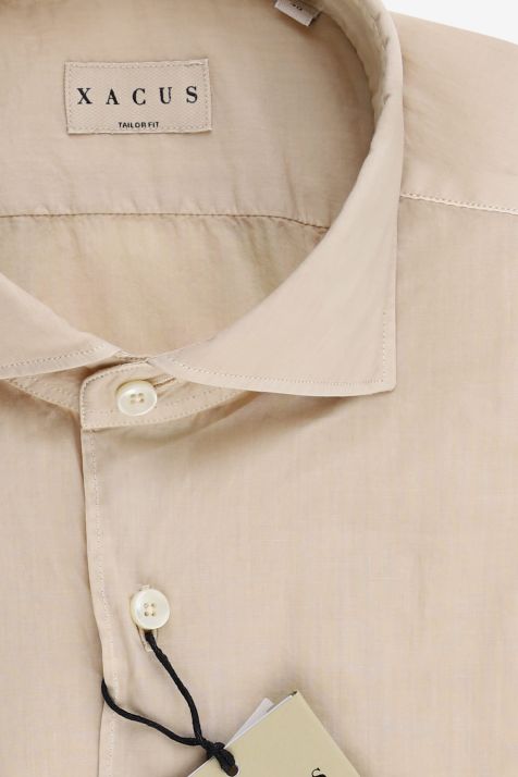 Men's Shirt Xacus Regular Plain 100% cotton collar French Long sleeve