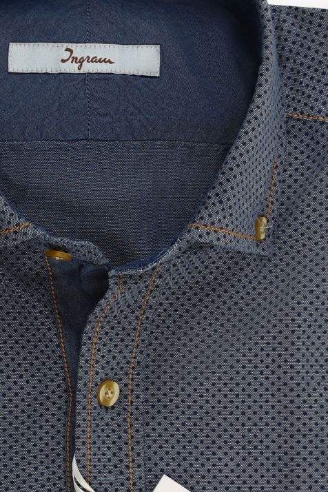 Camisa Hombre Ingram Classic Diseño  100% algodón cuello Abotonado Manga larga