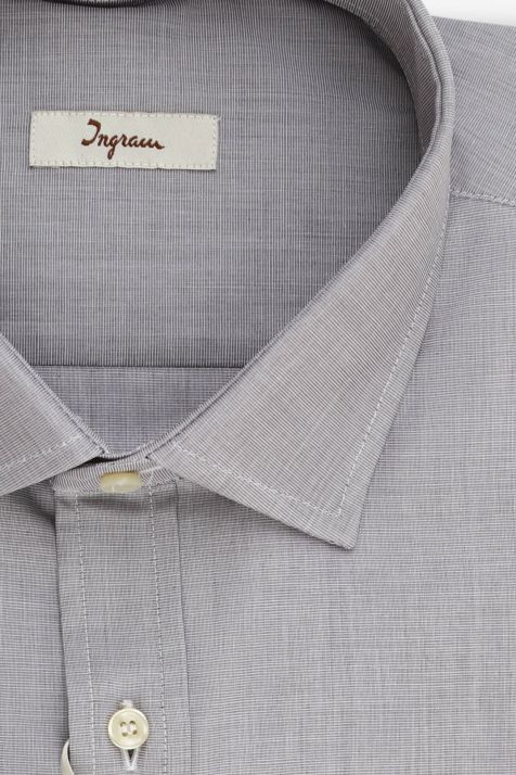 Men's Shirt Ingram Classic Plain 100% cotton collar French Long sleeve