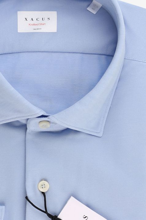 Men's Shirt Xacus Regular Plain 60% cotton 40% polyester collar French Long sleeve