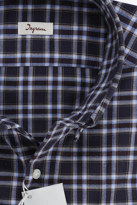 Chemise Homme Ingram Regular Carreaux 100% coton col Boutonné Manche longue