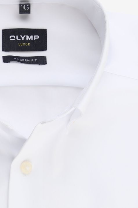 Men's Shirt Olymp Classic Not Iron Plain 100% cotton collar Button down Short sleeve