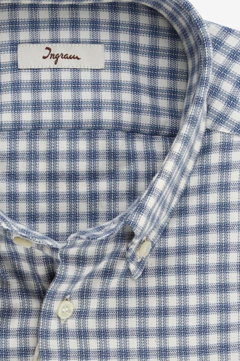 Camisa Hombre Ingram Regular Cuadros 100% algodón cuello Abotonado Manga larga