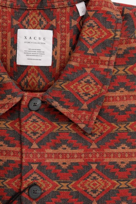 Hemd Herren Xacus Regular Muster 100% Baumwolle kragen Französisch Lange Ärmel