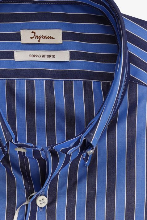 Hemd Herren Ingram Regular Streifen 90% Baumwolle 10% Polyester kragen Button-Down Lange Ärmel