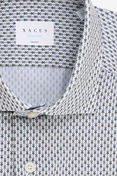 Camisa Hombre Xacus Regular Diseño  84% Poliamida 16% Elastano cuello Francés Manga larga