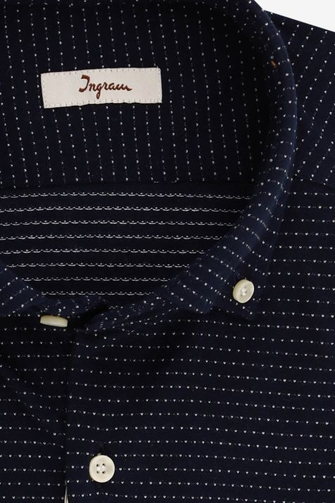 Hemd Herren Ingram Regular Halb Unifarben 100% Baumwolle kragen Button-Down Lange Ärmel